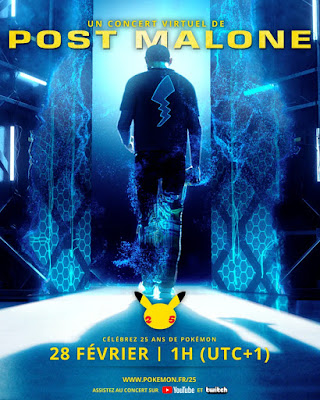 Le concert virtuel P25 : la musique de Post Malone pour les 25 ans de Pokémon Le concert virtuel P25 : la musique de Post Malone pour les 25 ans de Pokémon