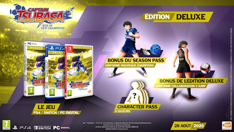 les 6 éditions de Captain Tsubasa - Rise of New Champions les 6 éditions de Captain Tsubasa - Rise of New Champions