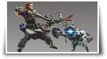 Aloy de Horizon Zero Dawn chassera les monstres gigantesques de Monster Hunter World