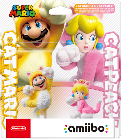 Les amiibo Mario Chat et Peach chat