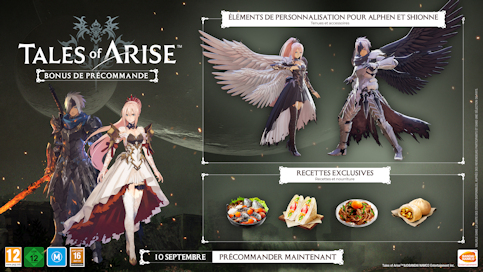 Bonus de précommande de Taleds of Arise Bonus de précommande de Taleds of Arise