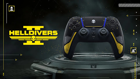 Helldivers 2 : Une manette de jeu sans fil DualSense aux couleurs du jeu Helldivers 2 : Une manette de jeu sans fil DualSense aux couleurs du jeu