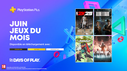 PlayStation Plus : Découvre les nouveaux jeux du mois de juin 2025 PlayStation Plus : Découvre les nouveaux jeux du mois de juin 2025