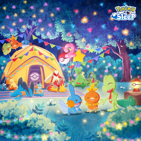 Pokémon Sleep : célèbre les 2 ans de l'appli avec l'arrivée des starters de Hoenn
