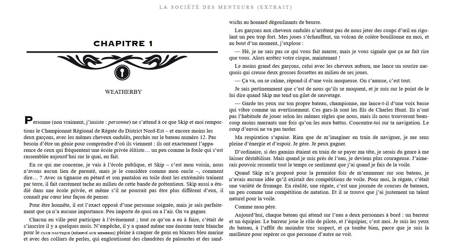 La société des menteurs - Tome 1 d’Alyson Gerber pour mettre du mystère dans tes vacances