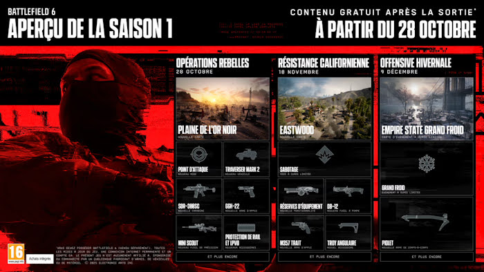 La saison 1 de Battlefield 6 La saison 1 de Battlefield 6