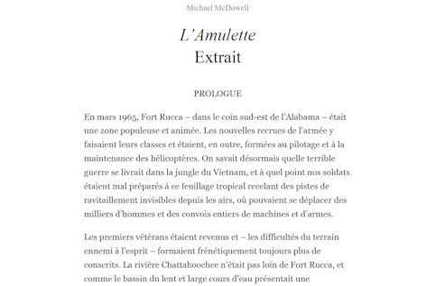L'Amulette de Michael McDowell